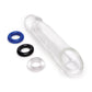 Size Up 1" See-Thru Penis Extender with Ball Loop - Clear 2.5cm Penis Extension Sleeve