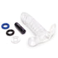 Size Up Vibrating 2" Penis Extender + Ball Loop - Clear 5cm Vibrating Penis Extension Sleeve