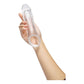 Size Up 2" See-Thru Penis Extender with Ball Loop - Clear 5cm Penis Extension Sleeve