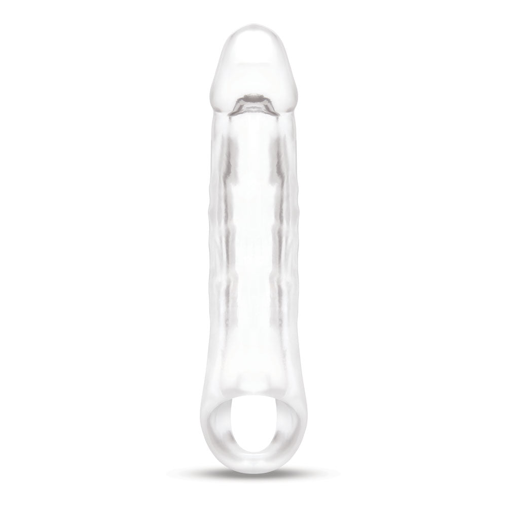 Size Up 2" See-Thru Penis Extender with Ball Loop - Clear 5cm Penis Extension Sleeve