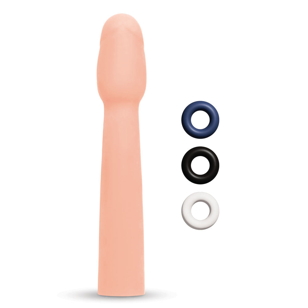 Size Up Realistic 2" Penis Extender - Flesh 5cm Penis Extension Sleeve