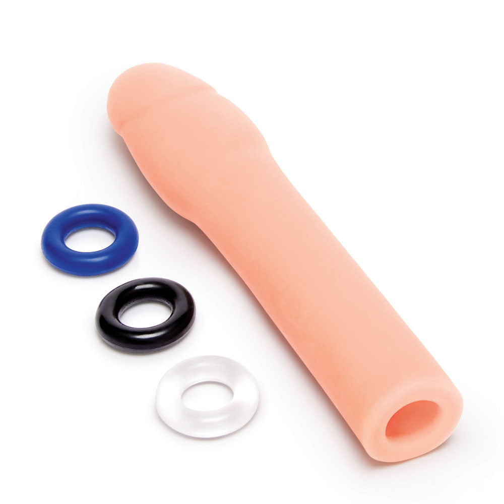 Size Up Realistic 2" Penis Extender - Flesh 5cm Penis Extension Sleeve