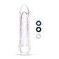 Size Up 3" See-Thru Penis Extender with Ball Loop - Clear 7.6cm Penis Extension Sleeve