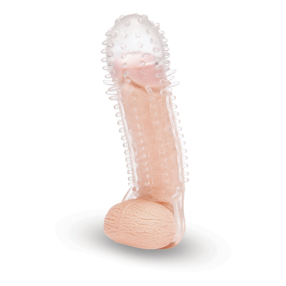 Size Up 1.5" See-Thru Stretch Penis Extender - Clear 3.8cm Penis Extension Sleeve