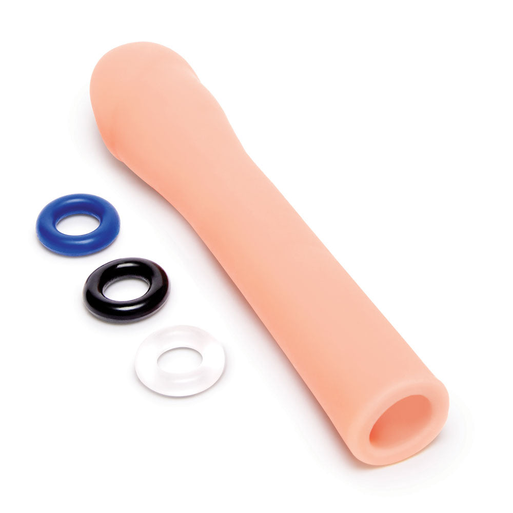 Size Up Realistic 3" Penis Extender - Flesh 7.6cm Penis Extension Sleeve