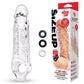 Size Up 1" See-Thru Stretch Penis Extender - Clear 2.5cm Penis Extension Sleeve