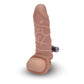 Size Up Vibrating 1" Penis Extender + Ball Loop - Tan 2.5cm Vibrating Penis Extension Sleeve