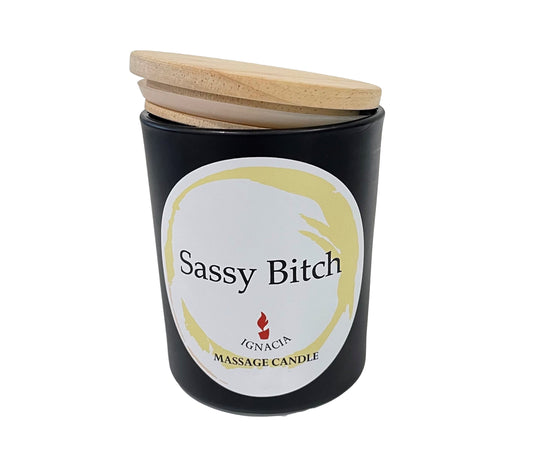 Ignacia Massage Candle Sassy Bitch - Scent Orange Blossom 150g