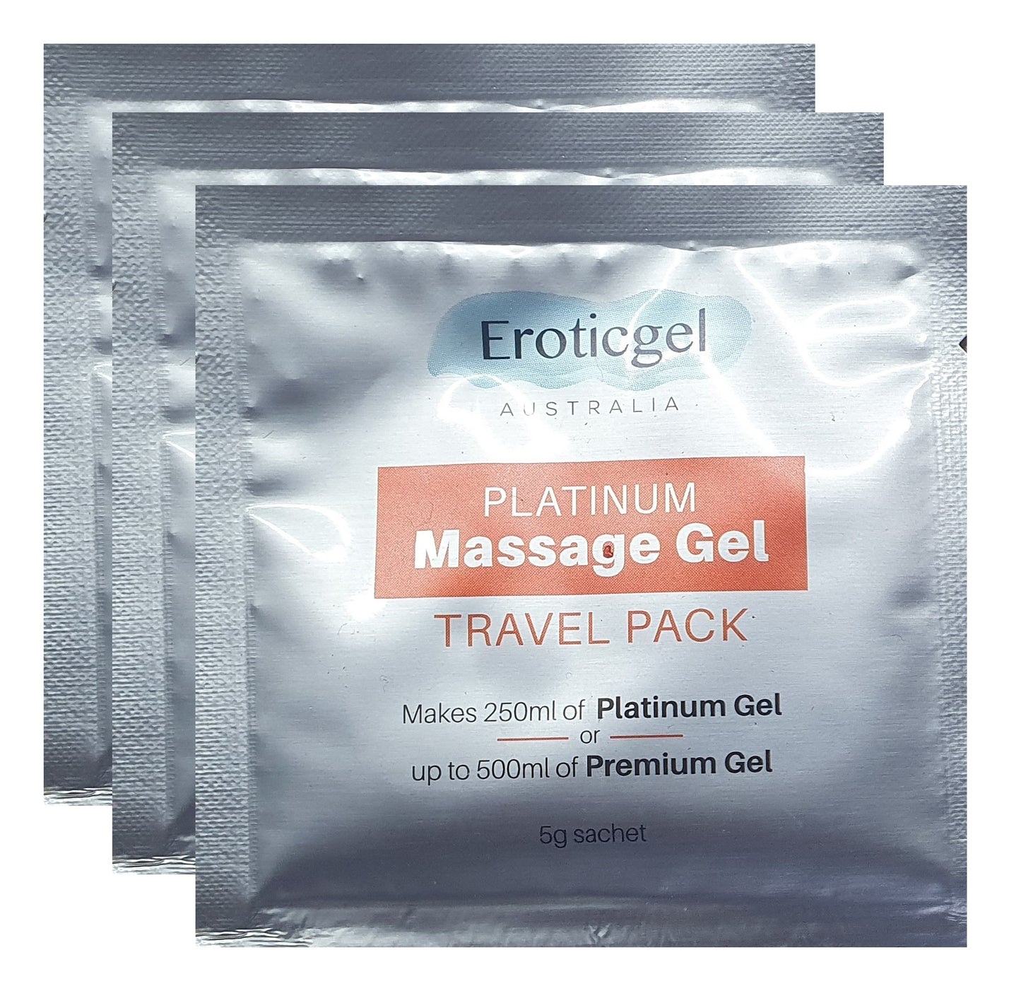 Eroticgel | Nuru Massage Powder 5g Travel Sample Sachets - Makes 250ml Gel - PREMIUM FOIL SACHETS