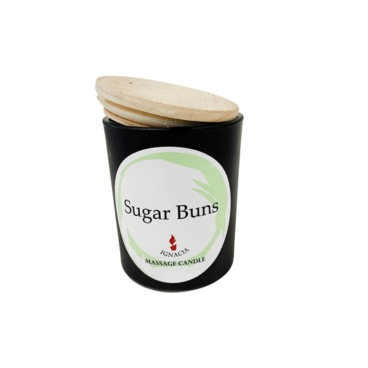 Ignacia Massage Candle Sugar Buns - Scent Basil & Cucumber 150g