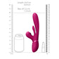 Shots Toys | VIVE Ena - Pink 25cm USB Rechargeable Thrusting Vibrator w Air Wave Stimulator