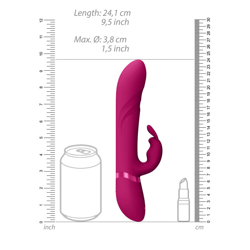 Shots Toys | VIVE Nari Vibrating and Rotating Beads, G-Spot Rabbit Vibrator Pink