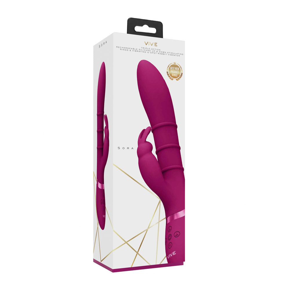 Shots Toys | VIVE Sora - Pink 24.2cm USB Rechargeable Rabbit Vibrator