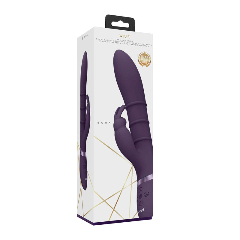 Shots Toys | VIVE Sora - Purple 24.2cm USB Rechargeable Rabbit Vibrator