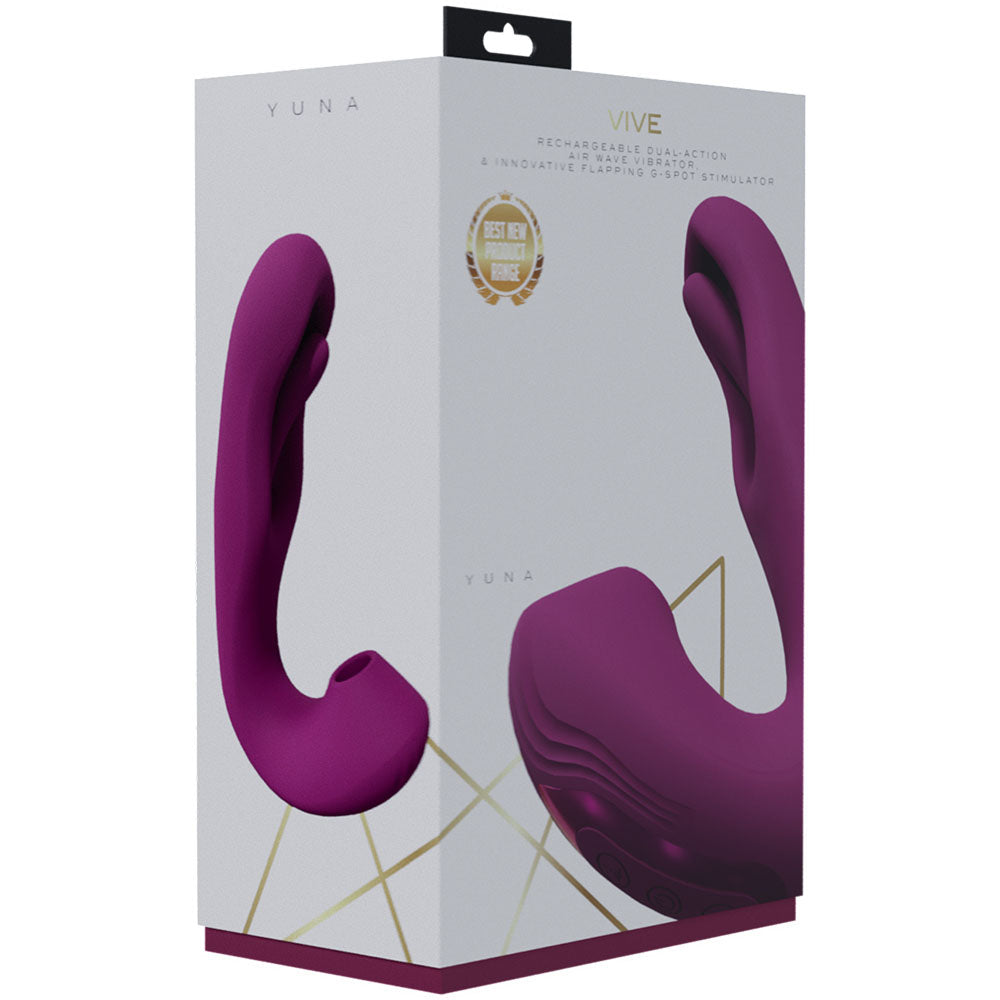 Shots Toys | VIVE Yuna - Pink G-Spot Flapping Dual Vibrator with Air Pulsation