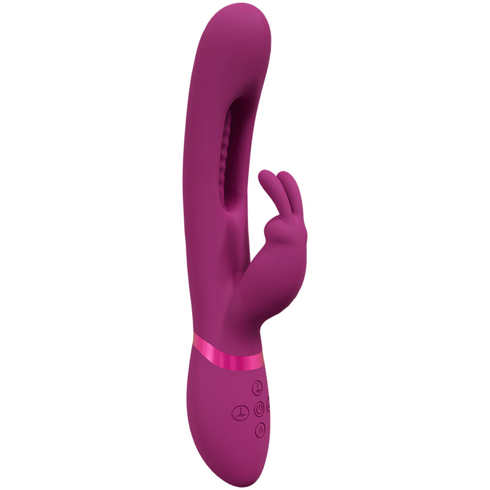 Shots Toys | VIVE Mika - Pink 23.2cm USB Rechargeable Rabbit Vibrator with Flapping Shaft