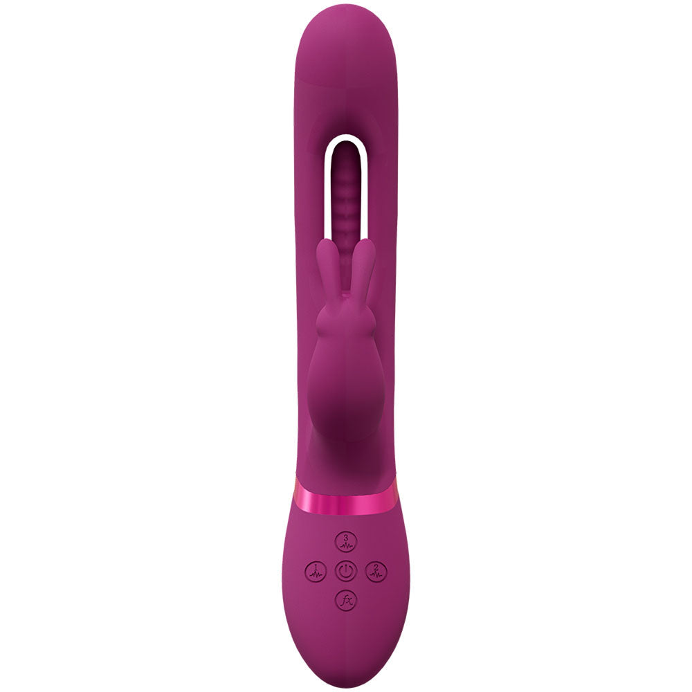 Shots Toys | VIVE Mika - Pink 23.2cm USB Rechargeable Rabbit Vibrator with Flapping Shaft