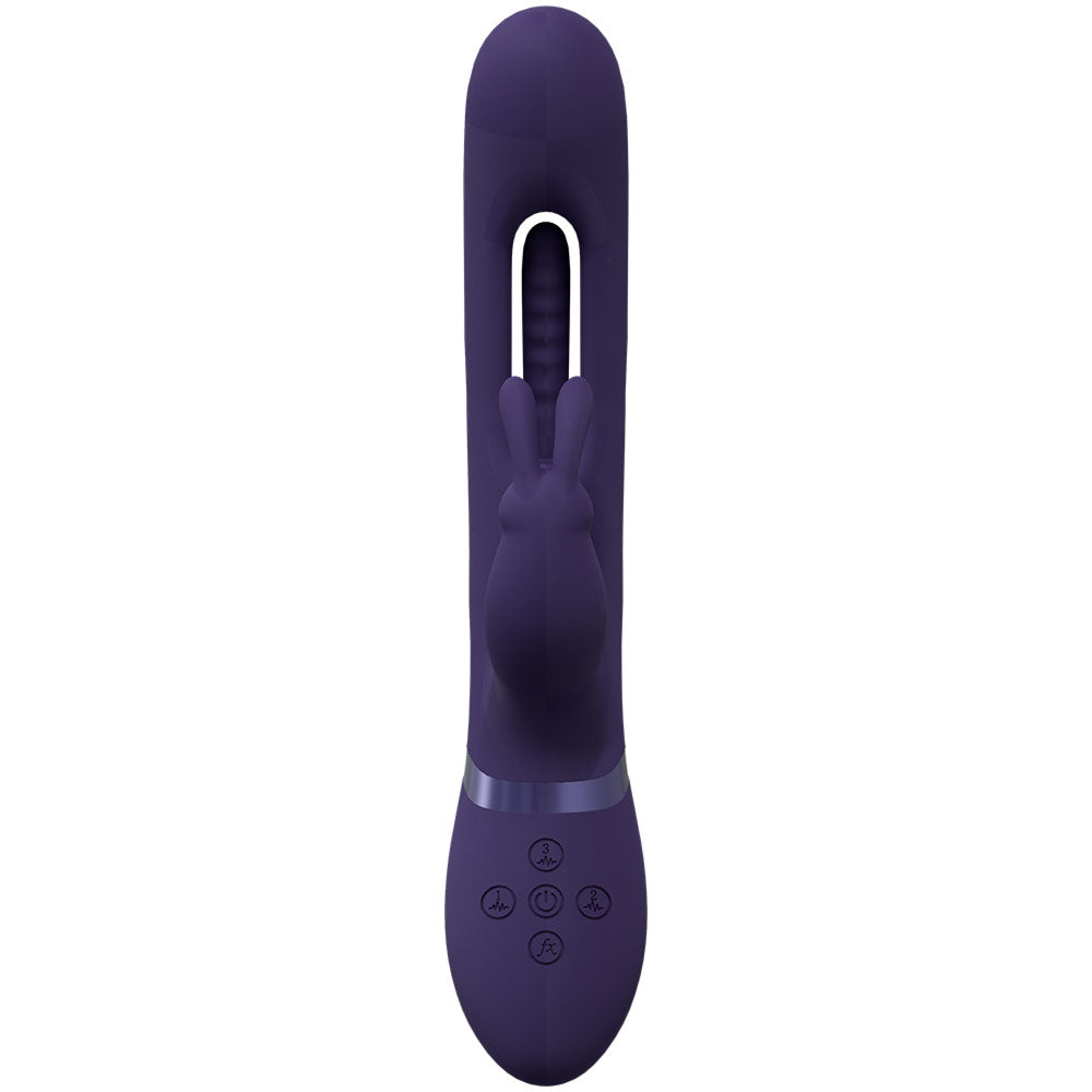 Shots Toys | VIVE Mika - Purple 23.2cm USB Rechargeable Rabbit Vibrator with Flapping Shaft