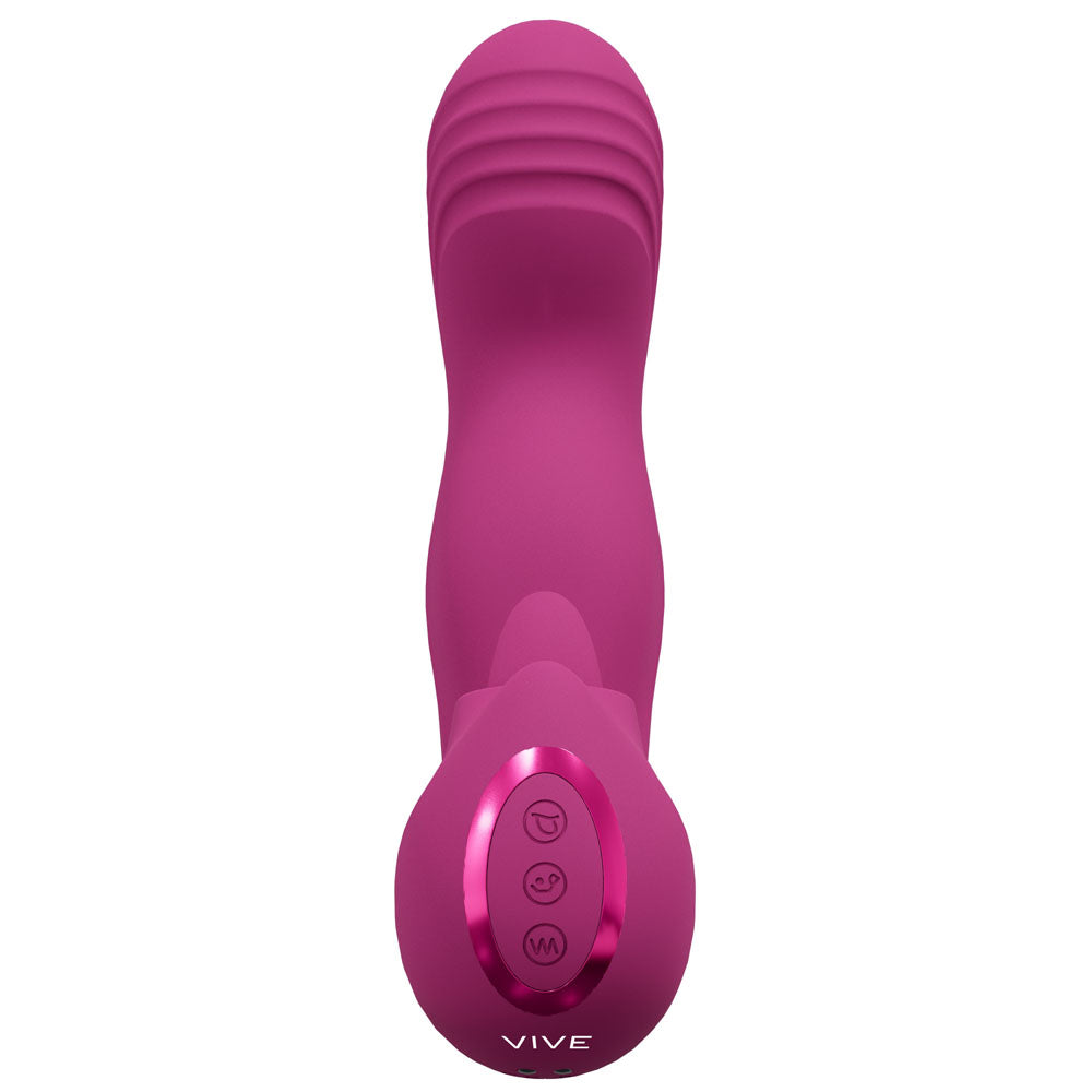 Shots Toys | VIVE Yumi - Pink USB Rechargeable Triple Motor Vibrator Flickering Tongue