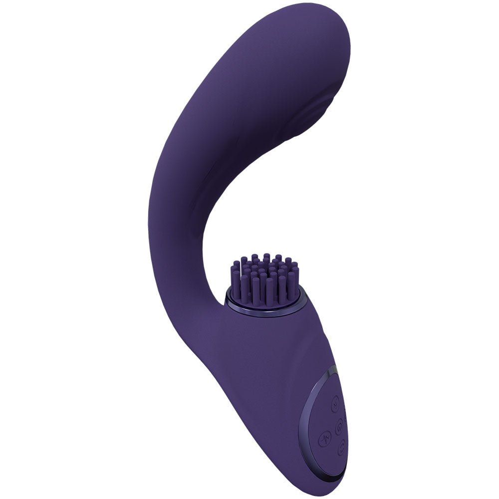 Shots Toys | VIVE Gen Triple Motor G-Spot Vibrator w Pulse Wave and Vibrating Bristles Purple