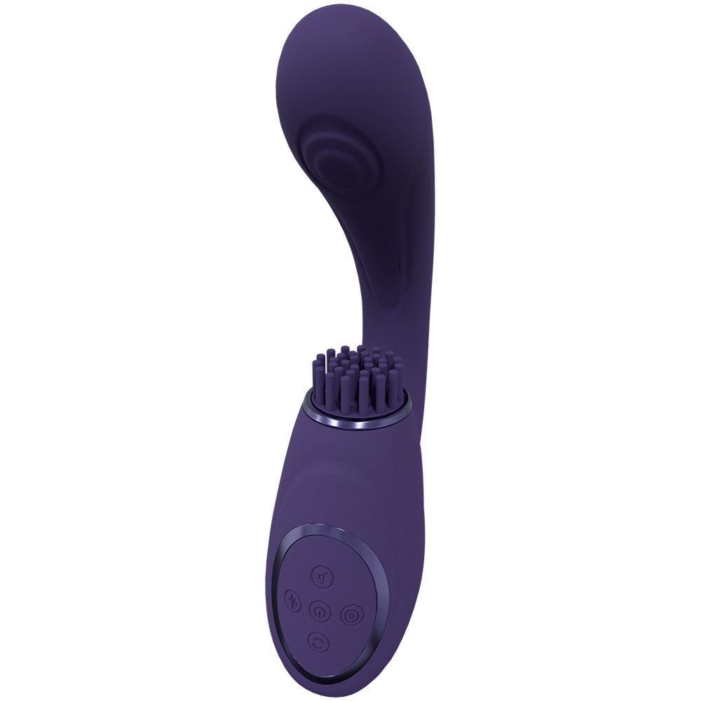 Shots Toys | VIVE Gen Triple Motor G-Spot Vibrator w Pulse Wave and Vibrating Bristles Purple