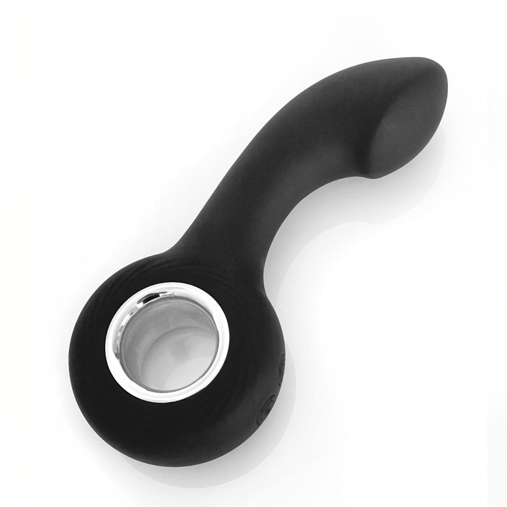 VERS Rechargeable Silicone P-Spot Vibe Black 13cm USB Rechargeable Prostate Massager