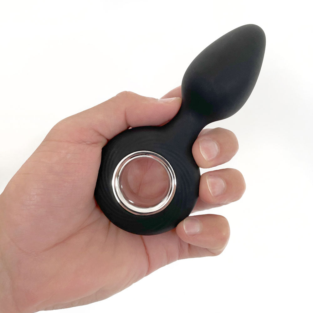 VERS Rechargeable Silicone Plug Vibe Black 12.5cm USB Rechargeable Vibrating Butt Plug