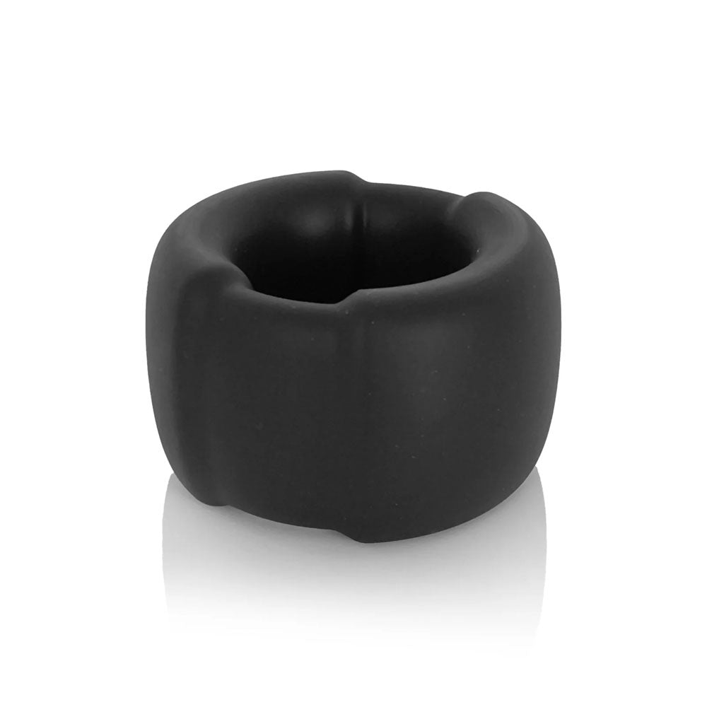 VERS Liquid Silicone Weight Steel Core Ball Stretcher Black Ball Stretcher Ring with Steel Core