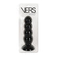 VERS Liquid Silicone Suction Plug - Black 16.5cm Butt Plug with Internal Steel Balls