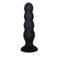 VERS Liquid Silicone Suction Plug - Black 16.5cm Butt Plug with Internal Steel Balls