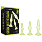 WhipSmart Glow In The Dark Anal Training Kit - Butt Plugs Set of 3 Sizes