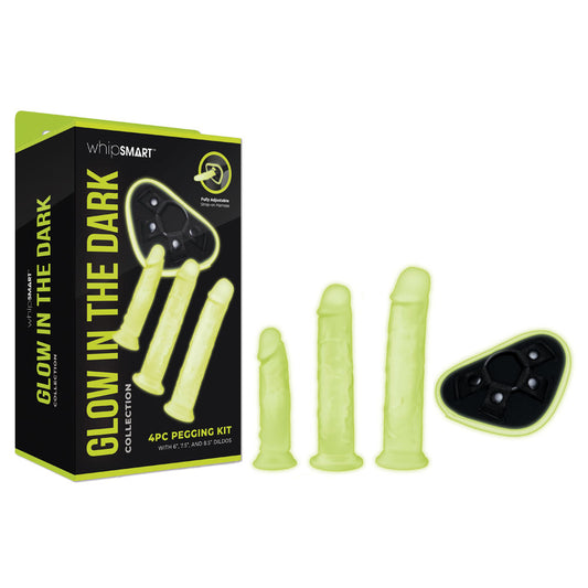 WhipSmart Glow In The Dark 4 Pc Pegging Kit - Strap-On Kit