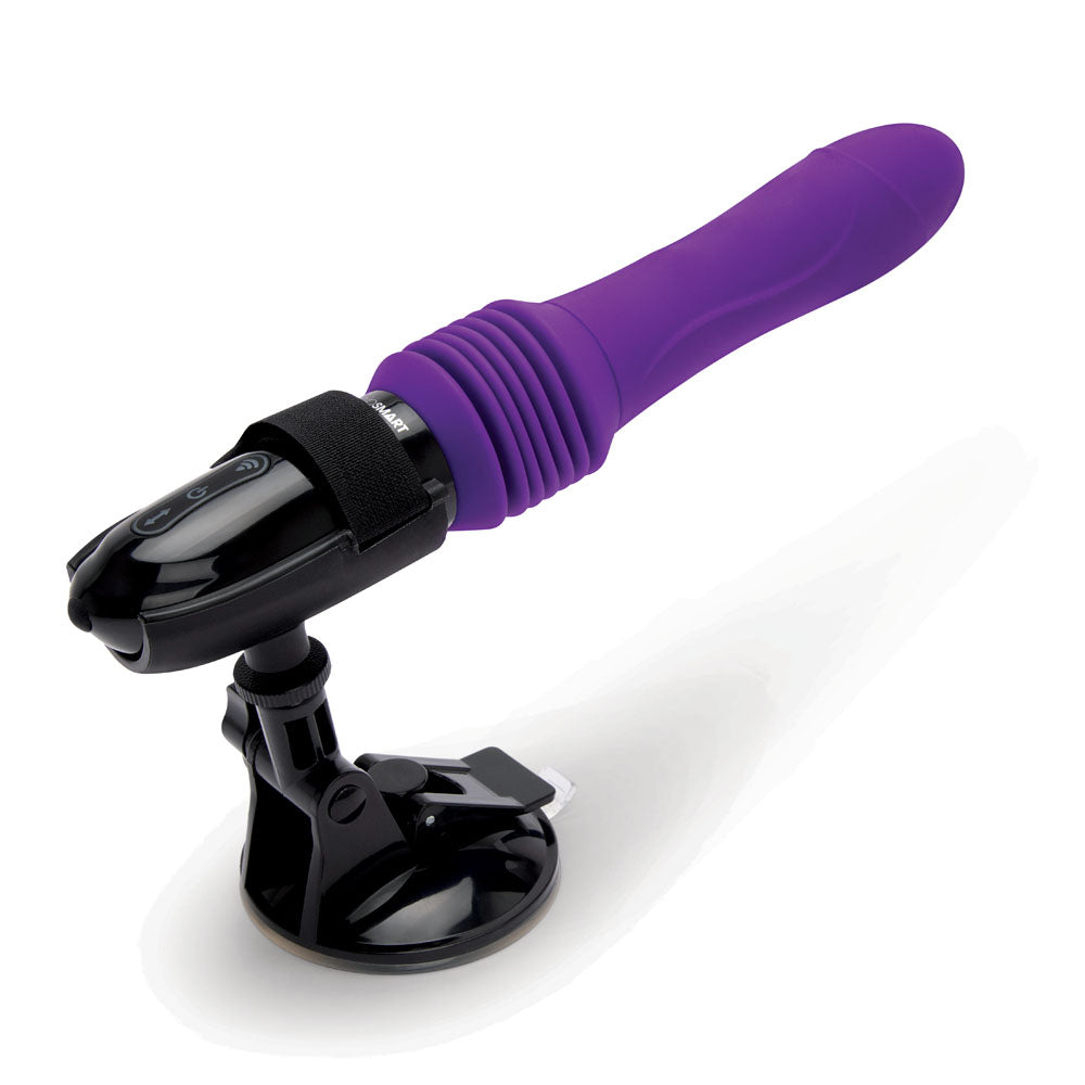 WhipSmart Thrusting Sex Machine Purple 23cm USB Rechargeable Thrusting Vibrator