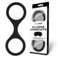 WhipSmart Silicone Handcuffs with Bonus Blindfold Black