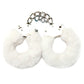 WhipSmart Classic Furry Cuffs with Bonus Satin Blindfold White