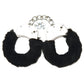 WhipSmart Classic Furry Cuffs with Bonus Satin Blindfold Black