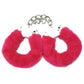 WhipSmart Classic Furry Cuffs with Bonus Satin Blindfold Hot Pink