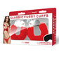 WhipSmart Classic Furry Cuffs with Bonus Satin Blindfold Red