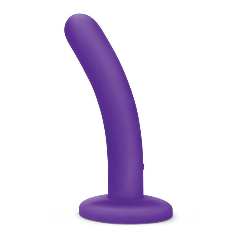 WhipSmart 5" Slimline Rechargeable Vibrating Dildo Purple