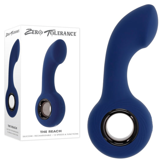 Zero Tolerance THE REACH - Blue 13.8cm USB Rechargeable Vibrating Anal Plug