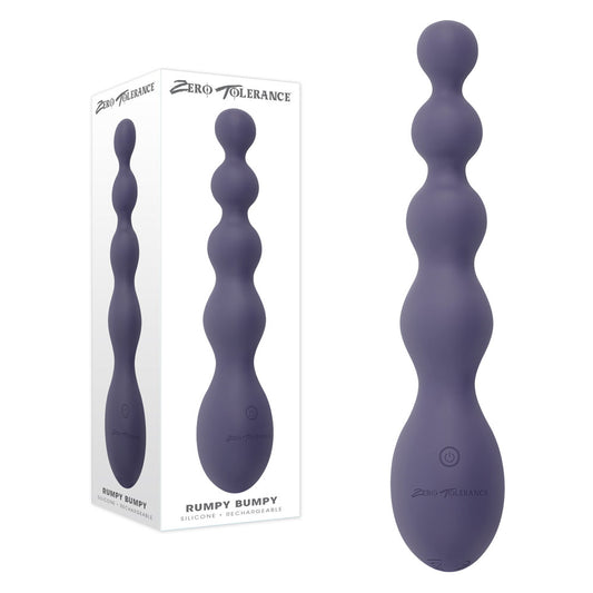 Zero Tolerance RUMPY BUMPY - Purple 17.5cm USB Rechargeable Vibrating Anal Beads