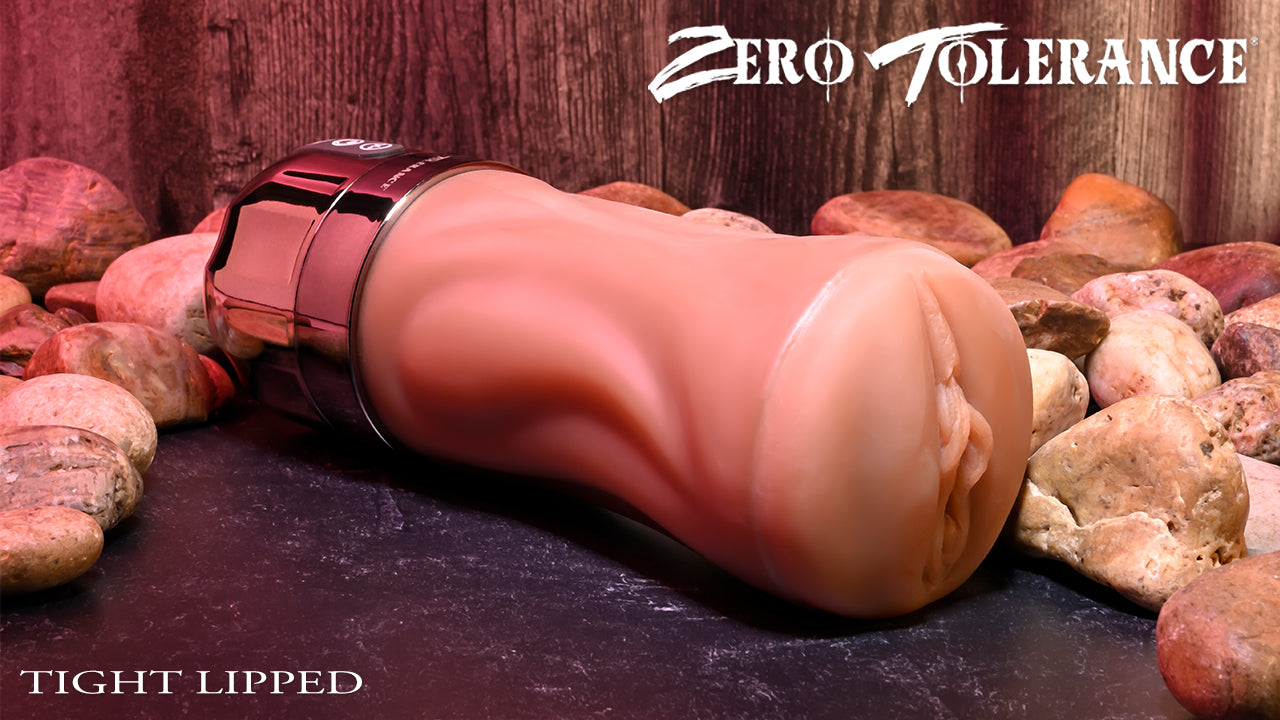 Zero Tolerance TIGHT LIPPED - Dark Brown USB Rechargeable Vibrating Stroker