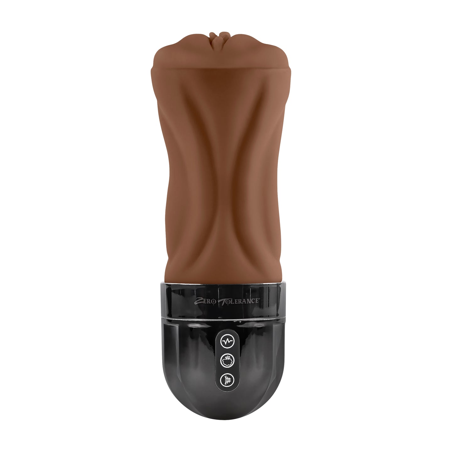 Zero Tolerance TIGHT LIPPED - Dark Brown USB Rechargeable Vibrating Stroker