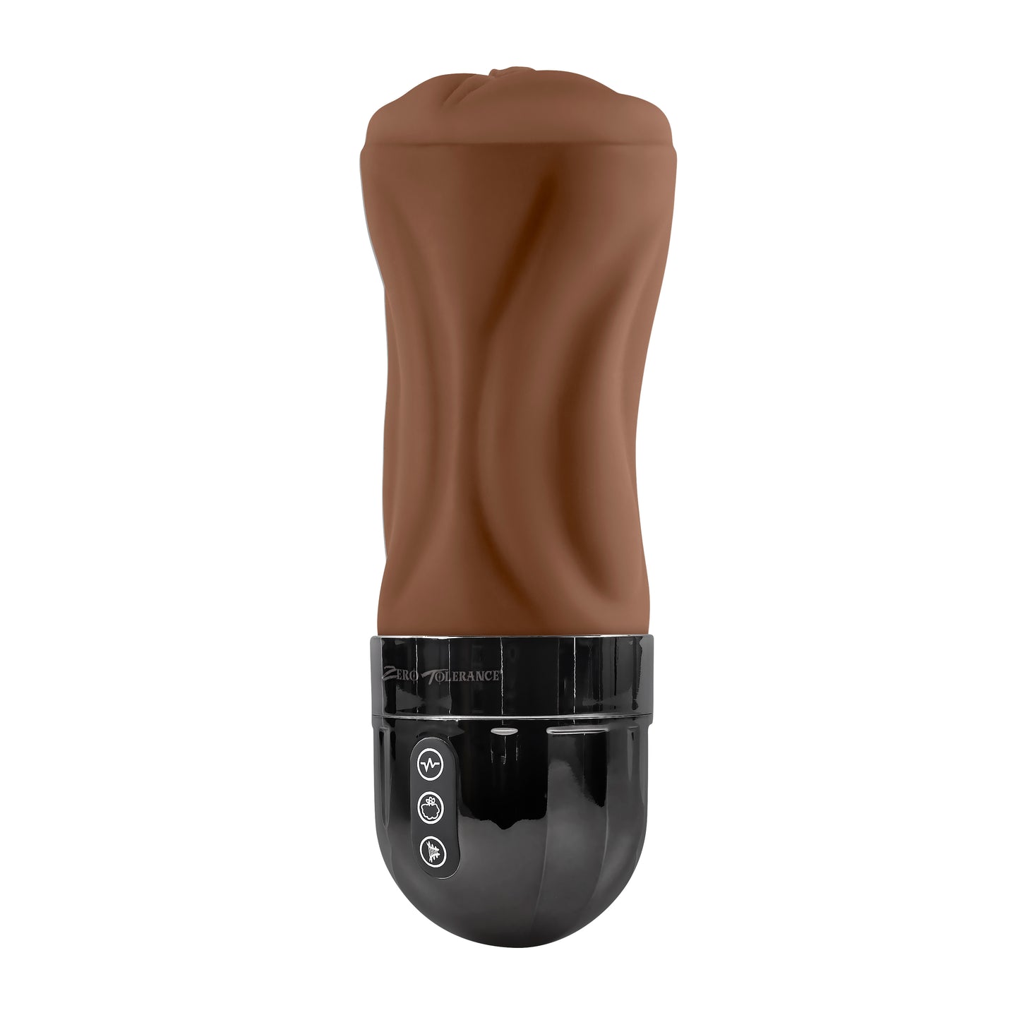 Zero Tolerance TIGHT LIPPED - Dark Brown USB Rechargeable Vibrating Stroker