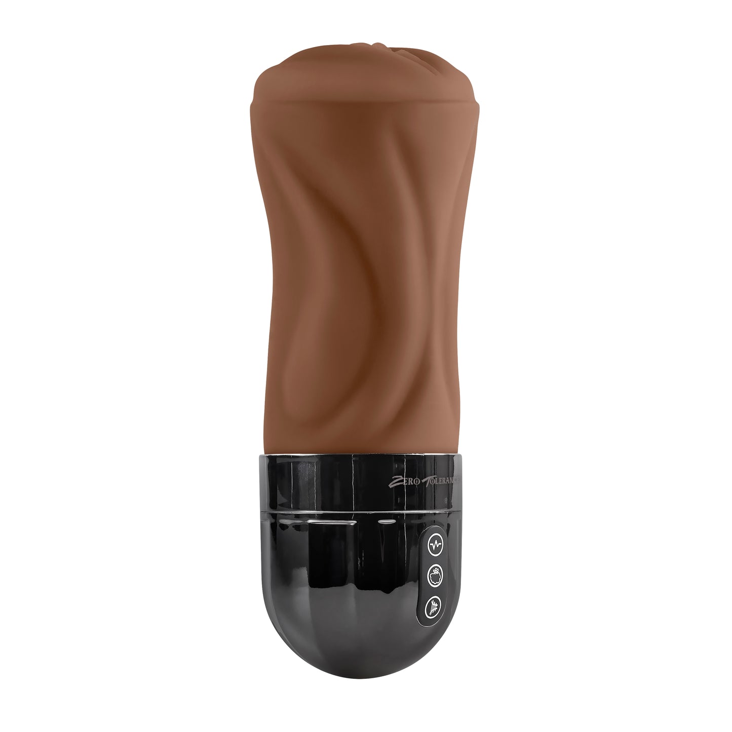 Zero Tolerance TIGHT LIPPED - Dark Brown USB Rechargeable Vibrating Stroker