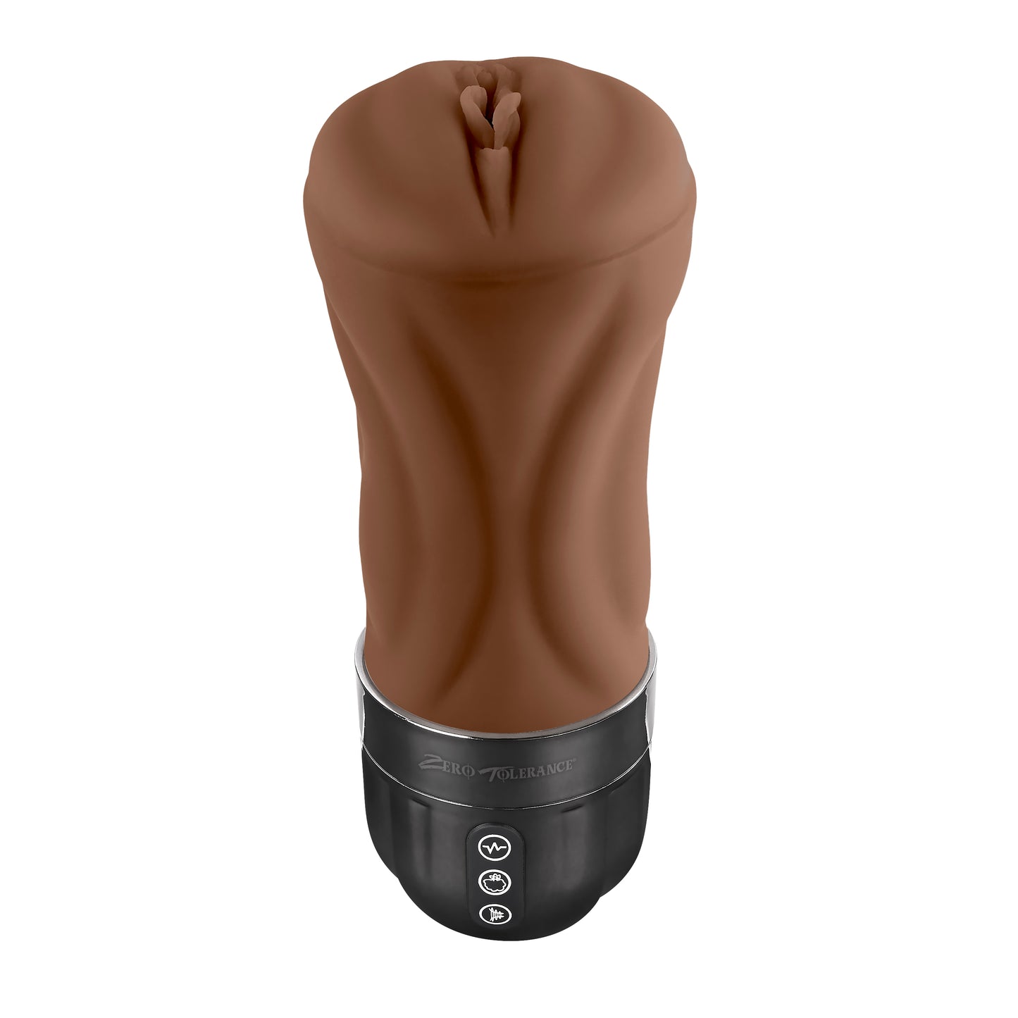 Zero Tolerance TIGHT LIPPED - Dark Brown USB Rechargeable Vibrating Stroker