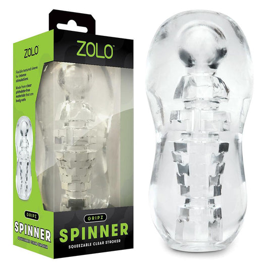 ZOLO Gripz Spinner - Clear Stroker Sleeve