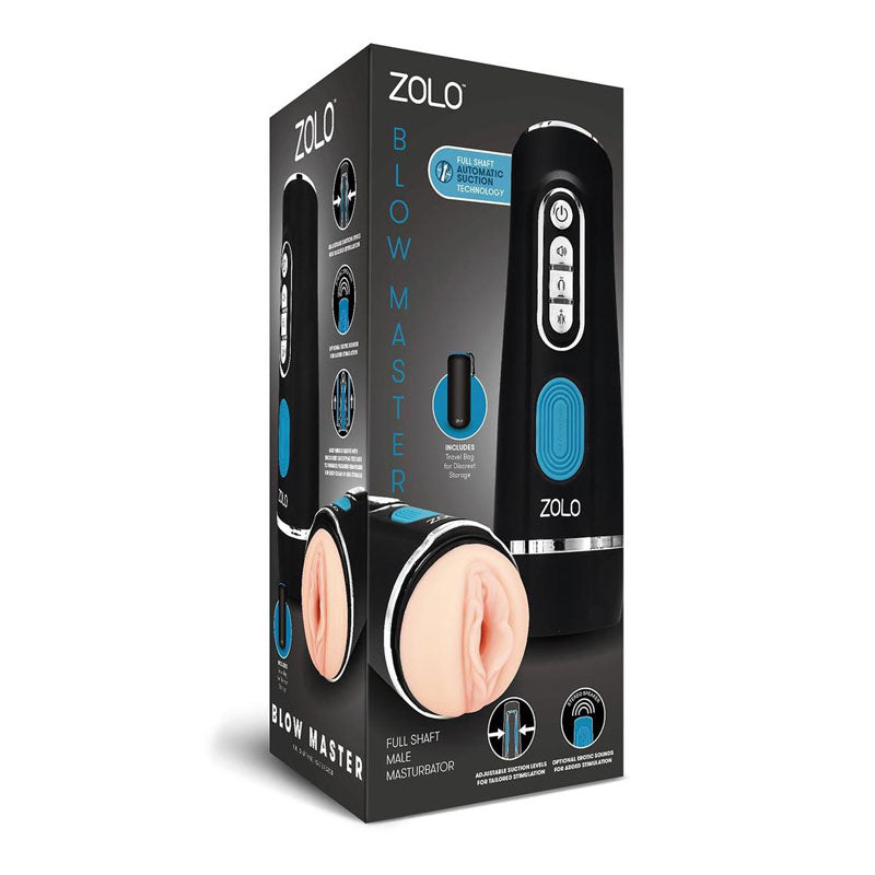 Zolo Blow Master USB Rechargeable Vibrating Masturbator with Audio