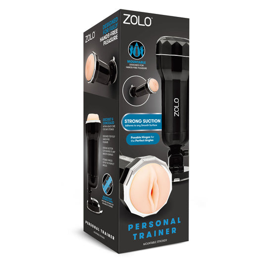 ZOLO Personal Trainer Flesh Vagina Stroker Masturbator with Suction Mount