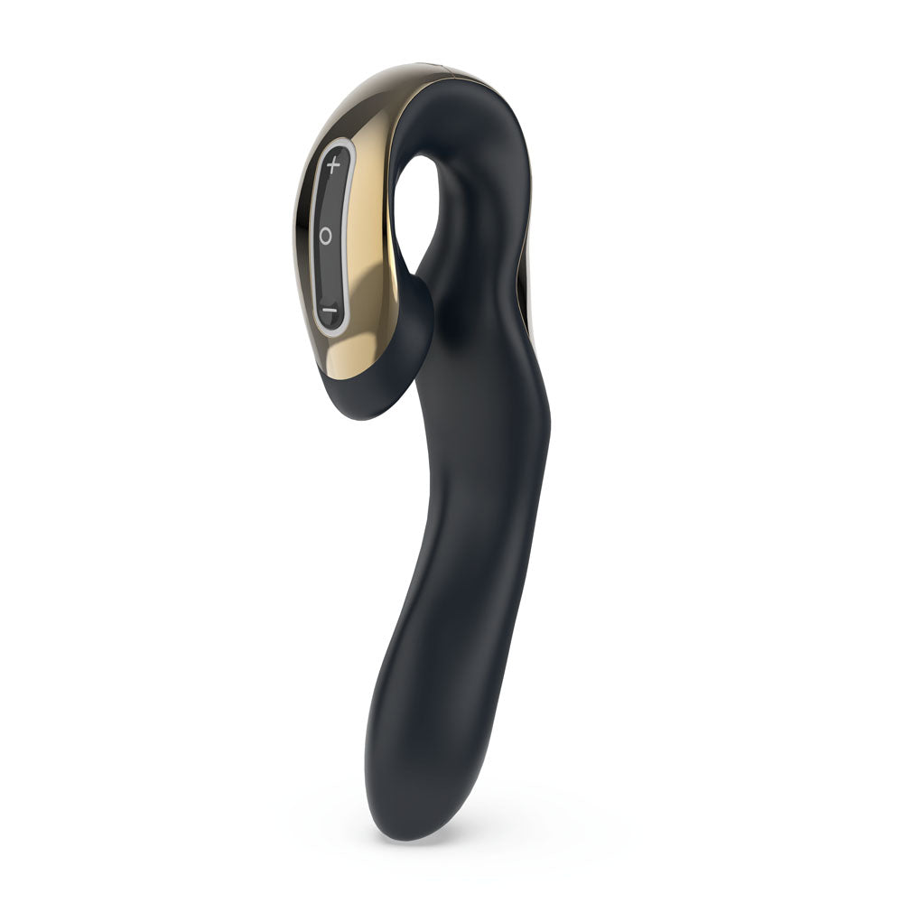 Zini Roae Special Edition - Black/Gold 19.5cm USB Three-Way Pleasure Vibrator